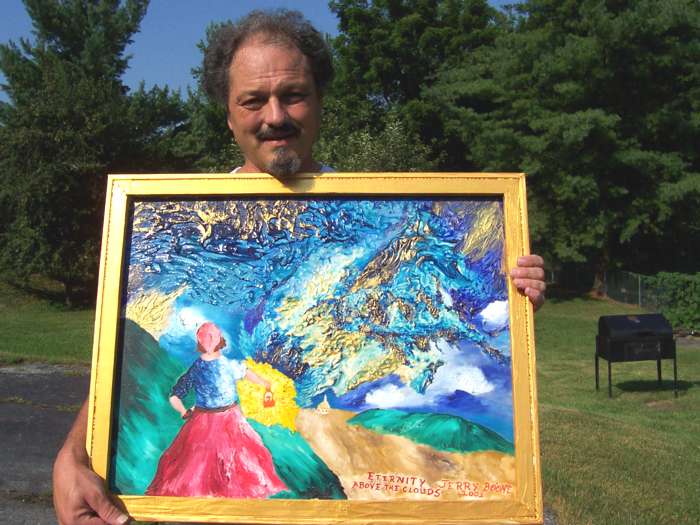 Gerald Boone with painting